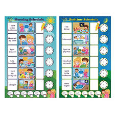Magnetic Chore Chart For Kids Dry Erase Board Responsibility Chore Chart A Board For Morning Schedule And A Board For Bedtime Schedule Smart