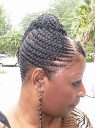 Ghana Cornrows Up Into Side French Roll French Roll Hairstyle Roll Hairstyle Braids For Black Hair