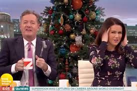 Bbc breakfast presenter dan walker had egg on his face on monday morning after his attempt at performing a viral dance ended with him punching a studio light. Piers Morgan V Dan Walker Good Morning Britain Host Smashes Bbc Breakfast Mug Live On Air Radio Times