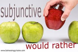 Bentuk past subjunctive mirip dengan bentuk tipe ke dua (present unreal condition) pada conditional sentence. Penggunaan Would Rather Pada Past Subjunctive Bukuinggris Co Id