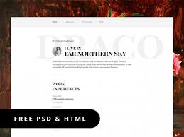 Simple resume best for web designers and web developers. Resume Template Psd Html Freebiesbug