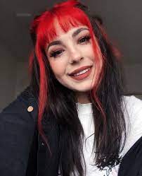 Pin By Haley Garman On Hairstyles Hair Color Streaks Split Dyed Hair Black Hair Dye