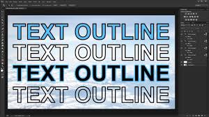 How To Outline Text In Photoshop Youtube