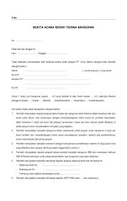 Contoh Surat Berita Acara Serah Terima Kunci Rumah Cara Ku Mu Cute766