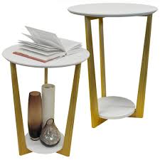 Free delivery over £40 to most of the uk great selection excellent customer service find everything for a beautiful home. Orbital 2 Pack Retro Wood Round Side Table With Shelf Natural White Watson S On The Web Furniture Storage And Homewares