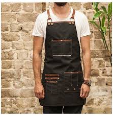 Havie Barber Apron Barber Apron Men This Barber Apron Hairstylist Apron Is Made Using Lightweight Pu Coated Cotto Onluk Modelleri Berber Tasarim Kuaforler