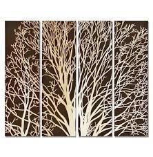 Palecek Spring Tree Brown Carved Wood Wall Mural Art Brown Wall Decor Carved Wall Art Tree Carving