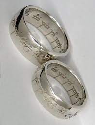 The Elvish Inscription Reads One Ring To Show Our Love One Ring To Bind Us One Ring To Seal Our Love And Forever Entw One Ring Elvish Wedding Wedding Rings