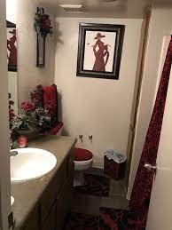 Interior design, exterior design architecture. Trendehouse Trending Interior And Exterior Decor Red Bathroom Decor Bathroom Red Bathroom Decor Themes
