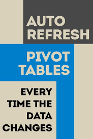 Excel Tricks Auto Refresh Pivottables Powerquery Excel Tutorials Microsoft Excel Tutorial Excel For Beginners