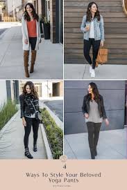 How To Wear Yoga Pants 4 Ways Outside Of The Yoga Studio Yoga Pants Pants Outfit Casual Outfits