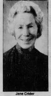 Jane Alger Crider (1916-1998)