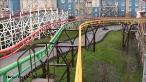 The ride was officially opened in 1977 by grand national winner red rum, whose hoof print was also taken and is on display near the ride's exit. Steeplechase On Ride Pov Blackpool Pleasure Beach Youtube