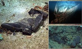 The wreck of the rms titanic lies at a depth of about 12,500 feet (3.8 km; Titanic 100th Anniversary Shoes And Coat Found At Wreck Site Implies Likely Resting Place Of Human Remains Daily Mail Online