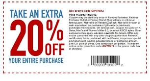 Famous Footwear 20 Off Printable Coupon Famous Footwear Printable Coupons Coupons