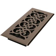 2 1 4 In X 14 In Antique Brass Plated Scroll Floor Register Sph214 A The Home Depot Floor Registers Decor Buy Floor Decor