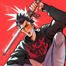 FCK RACISM Travis Touchdown From No More Heroes 3 Wall Art - Etsy