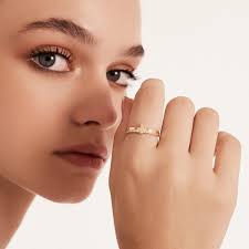 Gold Sideways Cross Ring, 14K Solid Dainty Cross Ring, 14K CZ Solid Gold Band Ring, Faith Engagement Ring, Gold Women Cross Ring