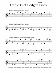 Treble Clef Ledger Lines Worksheet Music Theory Worksheets