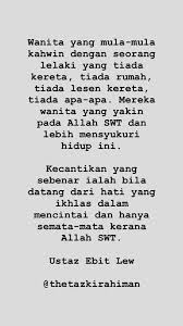 Semoga ia juga dapat menjadi pengajaran buat semua orang di luar sana. Mutiara Kata Ustaz Ebit Liew The Tazkirah Iman Facebook