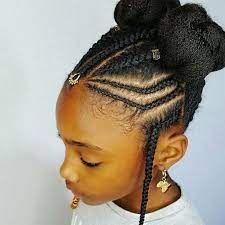 This Is Another Attractive Kids Hairstyle For The Little Black Girl This Time The Idea Is Prese Natural Hair Styles Braid Styles For Girls Cornrow Hairstyles