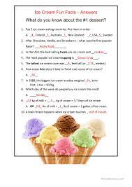 Try these great homemade ice cream recipes and let us know what you think! Ice Cream Fun Facts English Esl Worksheets For Distance Learning And Physical Classrooms