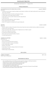 Hostess Resume Sample Mintresume