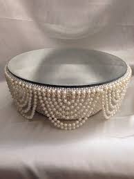 Ivory Pearl Cake Stand Wedding Cake Stand Round Or Square Etsy Wedding Cake Stands Wedding Cake Stand Round Cake Display