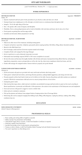 Food service resume examples & writing guides. Beverage Server Resume Sample Mintresume