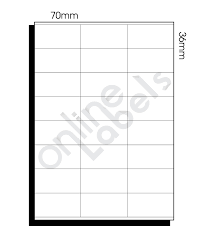 We offer easy to use whether you're printing on an inkjet or laser printer, choose the template file download that most label templates are available in four popular file types, so you can choose the one that you are. 70mm X 36mm 24 Labels Per Sheet Online Labels