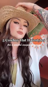 5 Cowboy Hat Hairstyles ✨ NEW @Brixton hats just got in the store & im  loving them all 🌞🤩 Its a coastal cowgirl dream ☁️🤠 #texas #boutique  #sizeinclusive #western #cowboyhat #strawseason #summer ...