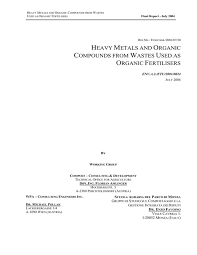 Learn vocabulary, terms, and more with flashcards, games, and other study tools. Heavy Metals And Organic Compounds From Wastes