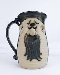 Ugly Mug, Vtg. Peter Petrie Pottery P980 Size: 5 ¼ tall, 3 ¼ opening Artist  signed. Comment Mine or Dm MOP:GCASH/BPI #@thepickypicker.ph #uglymug  #facemug #pottery