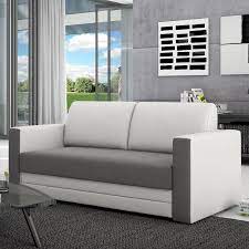 Schlafsofa Nach Vorne Ausziehbar Unique Innocent Schlafsofa 120 Cm Aus Textil Grau Und Kunstleder