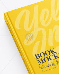 Square hard cover book mockup psd presentation isometric. Hardcover Book W Fabric Cover Mockup In Stationery Mockups On Yellow Images Object Mockups