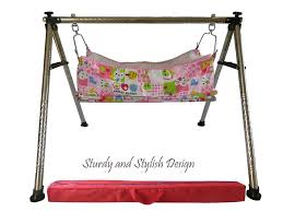 pink purple newborn baby nursery cradle swing ghodiyu with flat and curved bed nursery bassinet cradle swing baby nursery