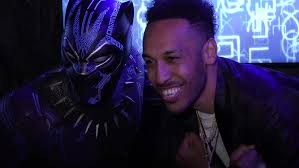 Arsenal: Aubameyang helps unveil new Black Panther waxwork
