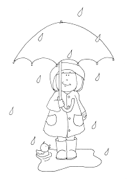 Free printable rain coloring pages. Clipart Of Girl In The Rain Coloring Page Coloring Pages With Spring Designs Digital Stamp In Png And Pdf Format Paper Stickers Labels Tags Deshpandefoundationindia Org