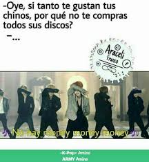 Translation In English Hey If You Like Those Chinese Guys So Much Why Don T You Buy Their Albums There S No Money Bts Memes Bts Memes Caras Memes Coreanos