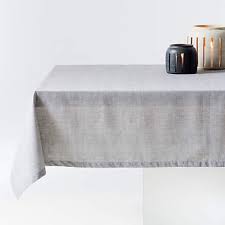 It's a good idea to have a few tablecloths on hand because the color can help set the mood. Shiloh 60 X90 Stone Easy Care Tablecloth Reviews Crate And Barrel
