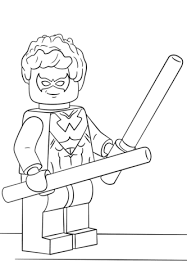 Lego Nightwing Coloring Page Lego Coloring Pages Batman Coloring Pages Superhero Coloring Pages