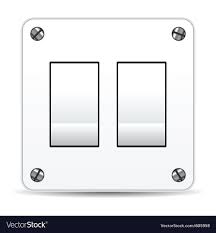 Dual Light Switch Royalty Free Vector Image Vectorstock