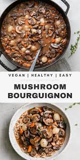 Vegan Mushroom Bourguignon The Simple Veganista Vegan Dinner Recipes Vegetarian Vegan Recipes Vegan Dinners