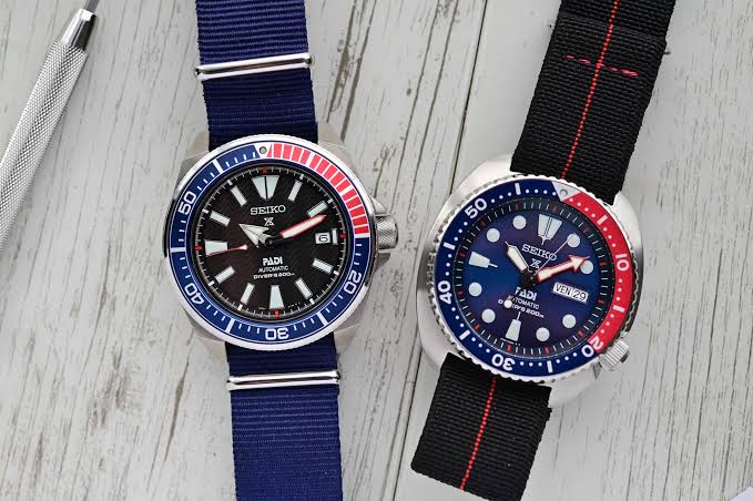 Seiko Prospex 'Samurai' (left) and 'Turtle' (right), AI generated