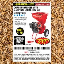 Maybe you would like to learn more about one of these? Harbor Freight Tools On Twitter Buy The Predator Chipper Shredder For Only 399 99 With Coupon Code 35785426 Now Through 3 31 20 This Powerful 6 5 Hp Gas Powered Chipper Shredder Quickly Reduces Piles Of