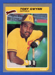 1990 simon and schuster little big leaguers #nno tony gwynn: 1985 Fleer Baseball Tony Gwynn Card 34 Hof Outfielder San Diego Padres Baseball Cards Baseball Padres Baseball