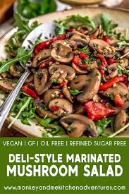 Jump to recipe print recipe. Deli Style Marinated Mushroom Salad Monkey And Me Kitchen Adventures
