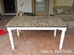 3 (out of 10) piece of furniture. Awesome Paisley Stenciled Table Domestic Imperfection