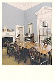 Thomas jefferson's dining room was restored recently to its original zingy chrome yellow. Charlottesville Va Dining Room At Monticello Postcard Cs12348f