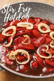 Stir Fry Hotdog With Ketchup And Oyster Sauce Hot Dog Recipes Stuffed Peppers Recipes